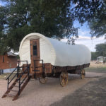 covered wagon vacation rental at texas wine country jellystone in fredericksburg tx