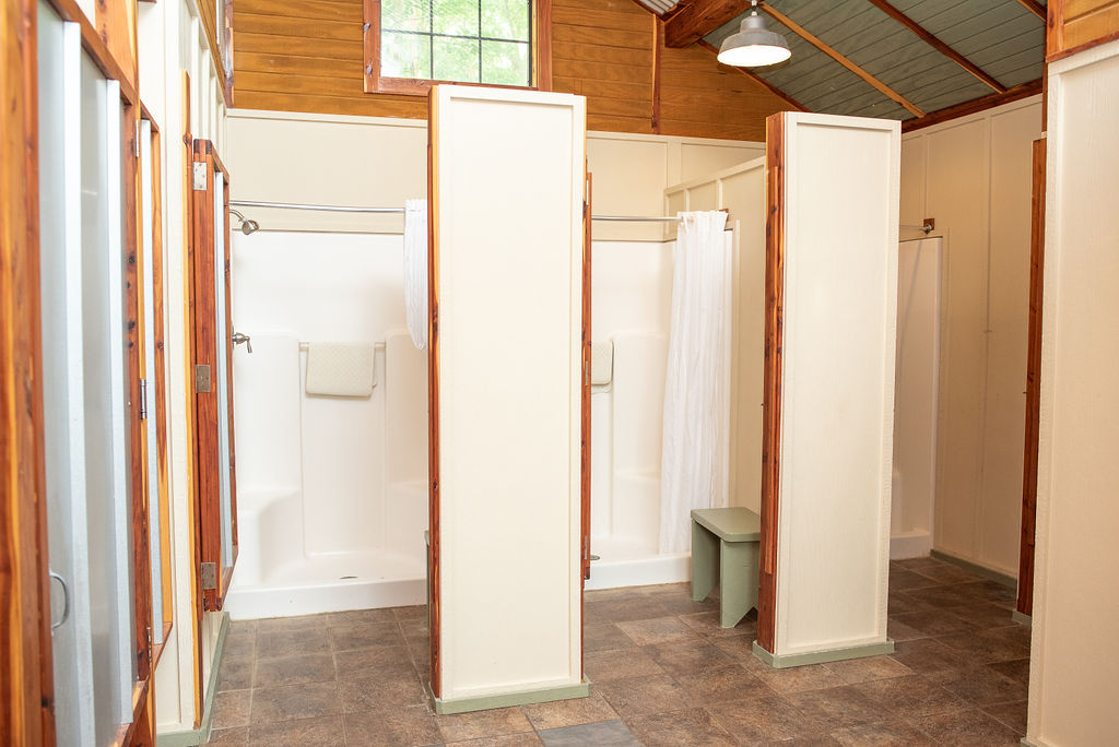 Showers (4 showers in both the men’s and women’s side) located in the Comfort Station